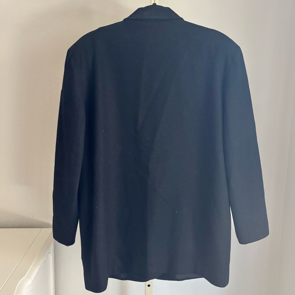 David Eliot Bruxelles Collection Vintage Women's Wool Oversized Blazer, Black, M - Picture 3 of 11
